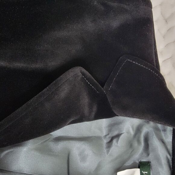 J. CREW Ecole Velvet Blazer Black Hook Eye Close Size 12 P EUC‎ - Picture 13 of 16